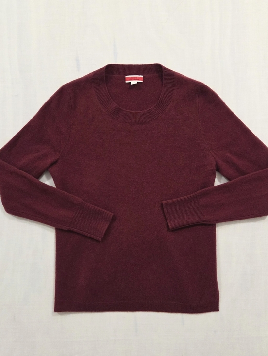 J. Crew Sweaters - J crew Maroon Cashmere Crewneck Sweater Extra Small| Minimalist Light Relaxed